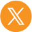 Orange X-Twitter Icon