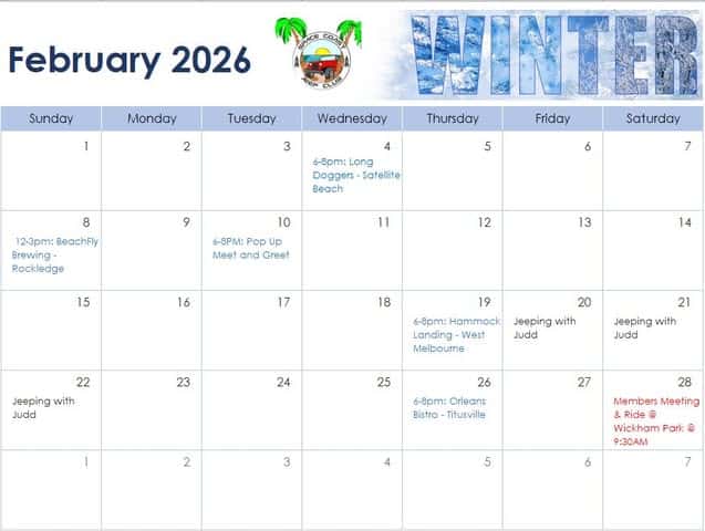 Space Coast Jeep Club Inc. in Rockledge, Florida